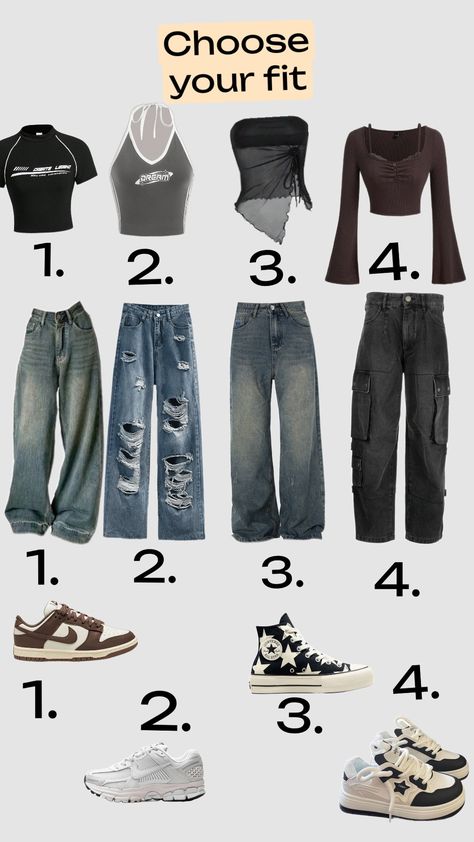 #chooseyouroutfit #outfit #y2k #baggyjeans #cargopants #cargos #cute #nike #new #cute #tops #shoes #y2kshoes #y2kvibes #y2koutfit #y2kfashion #y2kaesthetic #today #comments #followme #follow #like #Yourfyp #oldschoolaesthetic Cargo Pants Y2k Outfit, Y2k Outfits For School, Modern Y2k Outfits, Modern Y2k, Old School Aesthetic, Y2k Shoes, Cute Nike, Trendy Outfits For Teens, Spirit Week