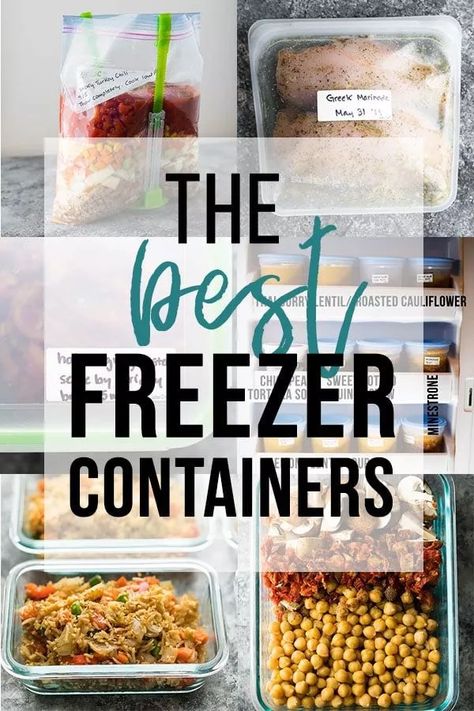 The Best Freezer Containers Freezer Lunches, Best Kitchen Organization, Sweet Peas And Saffron, Best Meal Prep Containers, Kitchen Organization Tips, Best Freezer Meals, Freezer Storage Containers, Freezing Food, Slow Cooker Freezer Meals