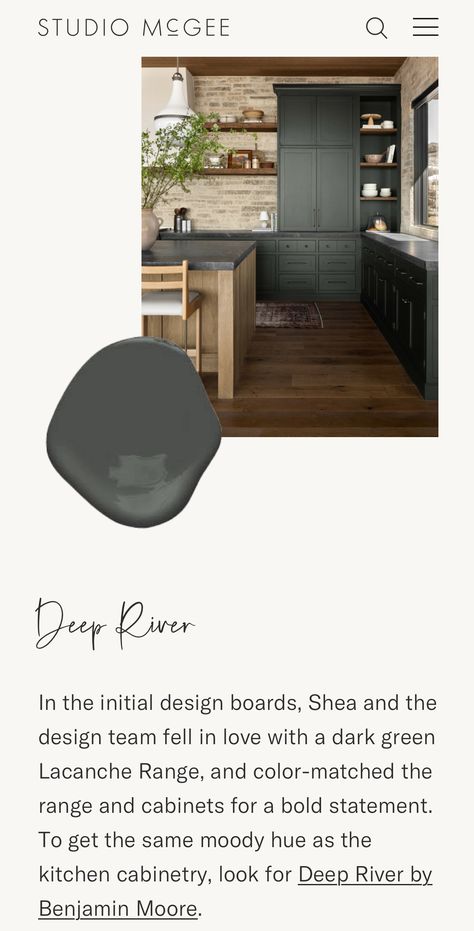 Essex Green Paint Benjamin Moore, Dark Floors Green Cabinets, Dark Green Painted Kitchen Cabinets, Moody Kitchen Paint Colors, Dark Cabinet Paint Colors, Kendall Charcoal Benjamin Moore Cabinets, New Home Painting Ideas, Painting Open Floor Plan, Moody Industrial Decor