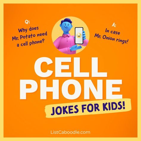 The best cell phone jokes for kids of all ages. Phone Jokes, Kids Questions, Kid Jokes, Funny Jokes For Kids, Jokes And Riddles, Car Rides, Jokes For Kids, The Cell, Riddles