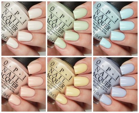 OPI Spring 2016 Soft Shades Collection | Cosmetic Sanctuary Spring Opi Gel Nail Colors, Soft Nail Colors, Opi Spring Colors, Opi Soft Shades, Spring Nail Color, Nail Polish Spring, Opi Gel Nails, Cute Nail Colors, Spring Nail Polish