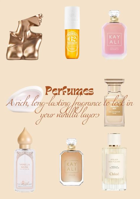 Vanilla perfumes🍦✨
#vanilla #vanillagirl #vanillagirlaesthetic #layeringyourscent #smelllikevanilla #bodycare #bodycareroutine Perfumes Vanilla, Vanilla Perfumes, Victoria Secret Perfume, Celebrity Perfume, Perfume Collection, Scents, Vanilla, Layering