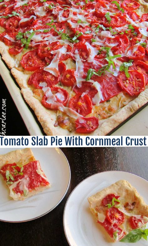 Summer Entertaining Recipes, Cornmeal Crust, Cornmeal Recipes, Yummy Vegetable Recipes, Slab Pie, Ham And Beans, Perfect Bed, Tomato Pie, Pot Pies