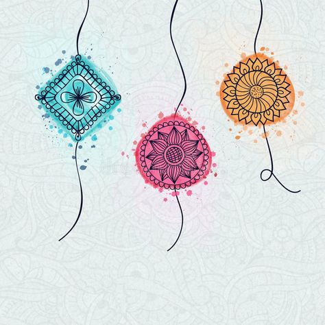 Beautiful Rakhi for Raksha Bandhan celebration. vector illustration Rakhi Illustration, Rakhi Images, Celebration Illustration, Happy Rakhi, Creative School Project Ideas, Happy Raksha Bandhan, Happy Rakshabandhan, Indian Festival, Brothers And Sisters