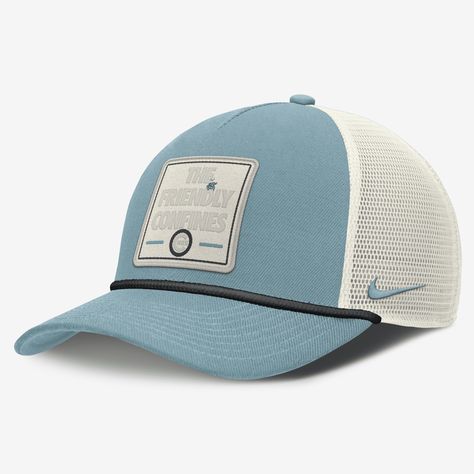 Featuring a 2-tone design and embroidered team patch, this Rise Tech Hat lets you effortlessly showcase support for the Chicago Cubs. Its sweat-wicking technology and trucker construction with four mesh panels help provide a breathable, comfortable feel. Nike Hat, Miami Marlins, Mesh Panel, Chicago Cubs, Adjustable Hat, Men's Nike, Nike Dri Fit, Dri Fit, Nike Men