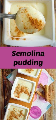 Semolina pudding Semolina Pudding Indian, Iraqi Desserts, Semolina Custard, Semolina Dessert Recipe, Semolina Porridge, Oreo Trifle, Semolina Recipe, Semolina Pudding, حلويات عربية