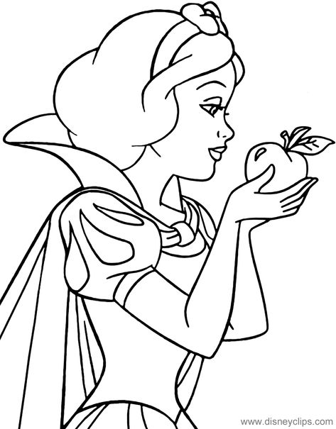 Snow White Drawing, Snow White Coloring Pages, Disney Coloring Sheets, Sette Nani, Disney Princess Colors, Image Princesse Disney, Disney Princess Coloring Pages, Snow White Disney, Love Coloring Pages