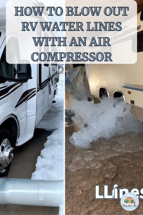 Ready to winterize your RV like a pro? Discover the step-by-step guide to blowing out your RV water lines with an air compressor, ensuring your home-on-wheels is safe from freezing damage! 🚐❄️ How do you plan to protect your RV this winter? Share with us! Click to learn more. #RVingKnowHow #RVWinterizing #RVmaintenance #RVtips How To Winterize Your Rv, Rv Winterizing, Rv Water Heater, Rv Gear, Rv Types, Rv Maintenance, Rv Water, Buying An Rv, Small Campers