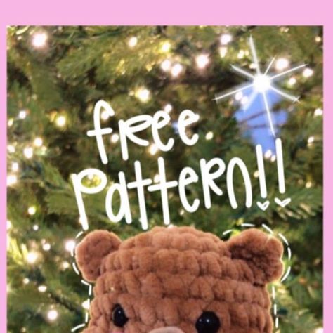 Crochet Bear Pattern Free, Free Crochet Plushie Patterns, Crochet Bear Pattern, Disney Crochet Patterns, Bear Crochet Pattern, Crochet Coasters Free Pattern, Instagram Pattern, Crochet Bear Patterns, Easy Crochet Animals