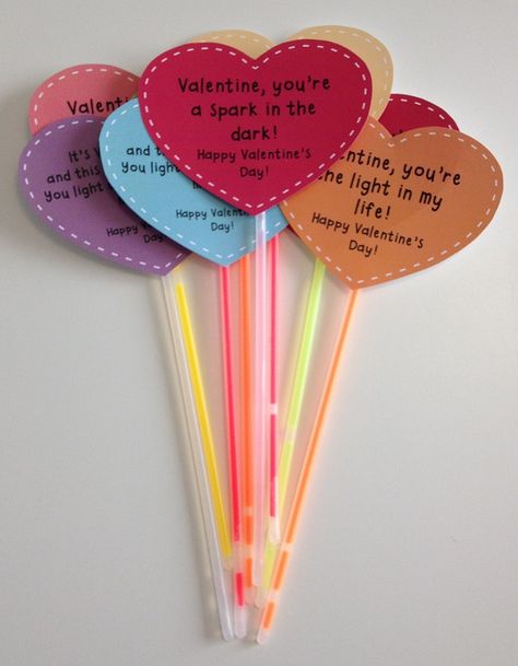 Valentine Gift Tags Valentine Grams, Glow Stick Valentine, Pinterest Valentines, Roses Valentine, Valentines Day Book, Kartu Valentine, Valentine Gifts For Kids, Valentine Crafts For Kids, Glow Stick