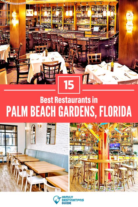 Palm Beach Restaurants, Palm Beach Gardens Florida, Unique Dinner, Palm Garden, Beach Dinner, Romantic Restaurant, Family Destinations, Brunch Spots, Family Restaurants