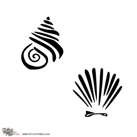 TATTOO TRIBES - Shape your dreams, Tattoos with meaning - shell, love, protection, safety, couple, spiral, twist, eternity, bond Carving Paint, Stammestattoo Designs, Friend Trip, Beach Tattoos, Shell Tattoo, Protection Tattoo, Seashell Tattoos, Paint Patterns, Shell Tattoos