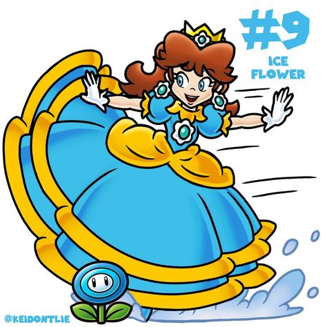 All Mario Princesses, Mario Fanart, Ice Powers, Mario Game, Satisfying Art, Ice Flower, Mario Fan Art, Mario Stuff, Mushroom Kingdom