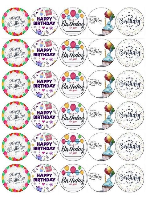 Birthday Tags Printable, Paper Cupcake Toppers, Paper Fairy, Edible Wafer Paper, Plastic Wallet, Happy Birthday Cupcakes, Fairy Cake, Fairy Cakes, Birthday Tags