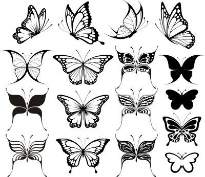 Butterfly is a girly girly tattoo and can be made in many shapes. Click on the image for the tutorial of Butterfly Tattoo Design. Small Butterfly Tattoo, Butterfly Tattoo Designs, Butterfly Clip Art, Butterfly Drawing, Girly Tattoos, Back Tattoos, Neck Tattoo, Lower Back Tattoos, Butterfly Tattoo