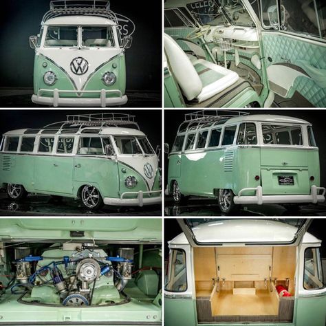 Vw Samba Bus, Vintage Volkswagen Bus, T6 California, Vw Ideas, T1 Bus, Volkswagen Vans, Vintage Auto's, Vw Art, Kombi Home