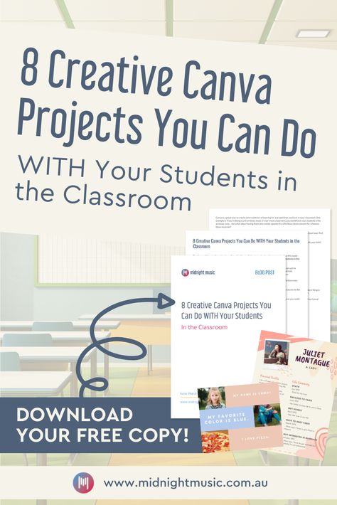 The theme of this month and next month on this blog is all about creating teaching resources, but this week – we thought we’d do a fun twist and focus on projects that you can do using Canva WITH your students in the classroom.  #canva #canvaforeducators #teachers #teachingresources #classroomresources #canvaforteachers #classroom Using Canva In The Elementary Classroom, Canva In Classroom, Canva For Students, Canva School Projects, Canva Lesson Plans, Canva For Education, Canva In The Classroom, Canva Classroom Ideas, Canva For Teachers