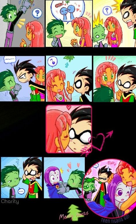 Robin X Starfire Fanart, Robin And Starfire Kiss, Starfire Fanart, Robin X Starfire, Nightwing Starfire, Teen Titans Go Robin, Robin And Starfire, Teen Titans Love, Robin The Boy Wonder