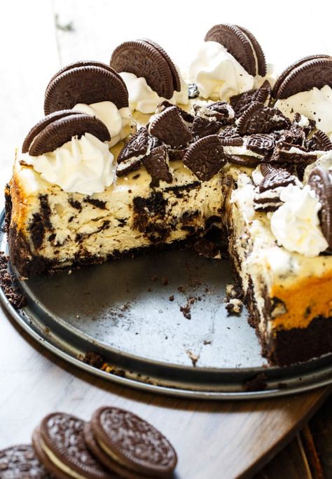 Oreo Cookie Cheesecake, Easy Oreo Cheesecake, Recipes Oreo, Cream Cheese Oreo, Oreo Cheesecake Cookies, Cookie Cheesecake, Oreo Cheesecake Recipes, Easy Cheesecake Recipes, Cheesecake Cookies