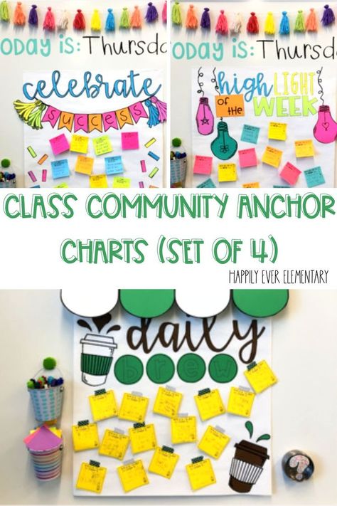 Discover the key to creating a thriving, connected classroom community with our low-prep, interactive anchor charts. Boost your students’ engagement and learning by building strong relationships and setting them up for success in the classroom. Interactive Anchor Charts, Community Bulletin Board, Holiday Bulletin Boards, Perfect Classroom, Early Elementary Resources, Upper Elementary Resources, Elementary Activities, Student Behavior, First Grade Teachers