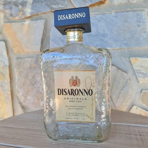 Disaronno Bottle EMPTY 1.75L Crafting Decor Crafting Decor, Italian Liqueur, Candles Crafts, Bottle Crafts, Alcohol Ink, Craft Ideas, Candles, Closet, Clothes Design