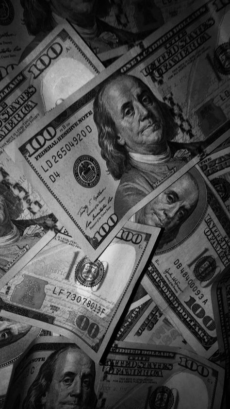 100 Dollars Money Wallpaper, Dollar Bills, Iphone Black, White Photo, Money, Black And White, Iphone, White, Black