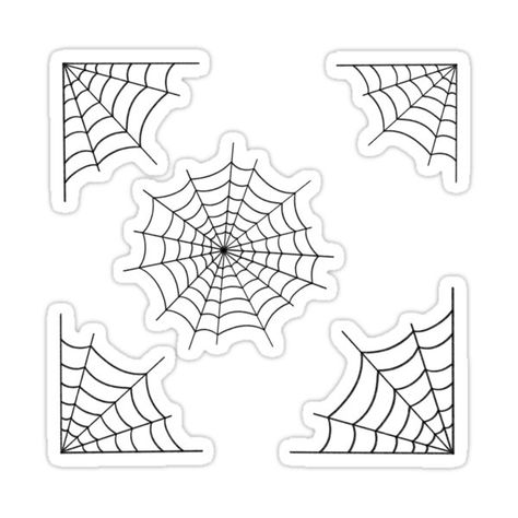 Decorate laptops, Hydro Flasks, cars and more with removable kiss-cut, vinyl decal stickers. Glossy, matte, and transparent options in various sizes. Super durable and water-resistant. A pack of five spiderweb stickers (four corners and a full) so you can spread the Halloween love all over! Spiderman Stickers Aesthetic, Sticker Nails, Spiderman Stickers, Spiderman Web, Halloween Love, Black And White Stickers, Halloween Stickers, White Stickers, Four Corners