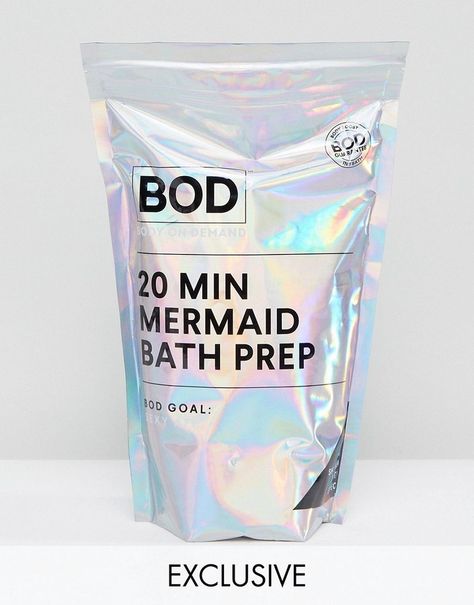 BOD Mermaid Glitter Bath Salt $59.99 http://shopstyle.it/l/l98k Glitter Gift Ideas, Mermaid Bath, Mermaid Glitter, Glitter Gifts, Packing Design, Beauty Packaging, Packaging Box, 로고 디자인, Bath Salts