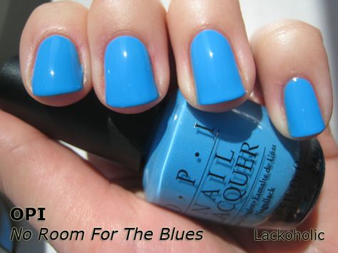 OPI's No Room for the Blues. On my toes right now! Opi Gel Polish Blue Colors, Opi No Room For The Blues, Sinful Colors, Polish Colors, Coffee Gift, Nail Polish Collection, Pretty Acrylic Nails, The Blues, Starbucks Coffee