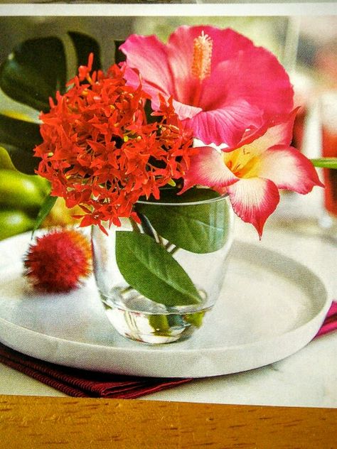 Hibiscus Flower Arrangement, Hibiscus Arrangement, Hibiscus Flower, Hibiscus Flowers, Flower Arrangement, Silk Flowers, Hibiscus, Flower Arrangements, Table Decorations