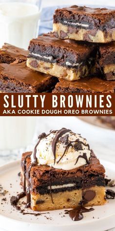 Cookie Dough Oreo Brownies, Chocolate Chip Cookie Brownies, Cookie Brownies, Cookie Brownie Recipe, Oreo Brownies, Oreo Recipes, Bar Cookies, All Purpose Flour, Cake Boss