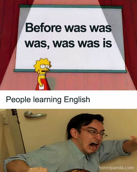 50 Hilariously Relatable Memes About Mostly Everything, Courtesy Of This Instagram Page English Is A Funny Language, Grammar Memes Funny, Best Memes Ever In English Funny, English Memes Hilarious, Funny Memes. Hilarious English, Meme Study, English Language Jokes, French Jokes, Grammar Memes