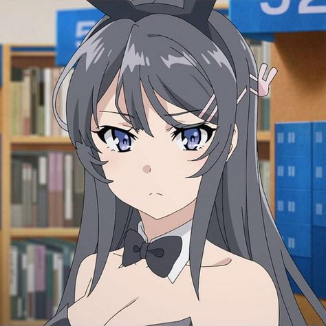 Marshmallow — Seishun Buta Yarou wa Bunny Girl Senpai no Yume wo... Black Hair And Blue Eyes, Bunny Girl Senpai, Bunny Girl, An Anime, Blue Eyes, Black Hair, Hair, Anime, Blue