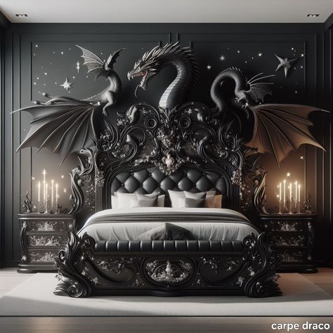 Superhero Bed, Awesome Beds, Gothic Home Decor Ideas, Unusual Beds, Dc And Marvel, Gothic Decor Bedroom, House Beds For Kids, Book Obsession, Fantasy Furniture