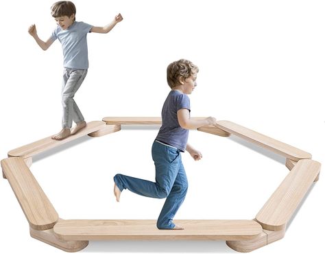 SALE ALERT!!! One of our favorite ways to burn some toddler energy! #toddler #play #indoor #balance #fun #summer # kids #child #corestrength Obstacle Course Indoor, Wooden Balance Board, Best Toddler Toys, Balance Beam, Toddler Gift, Outdoor Play Equipment, Balance Board, Obstacle Course, Gross Motor