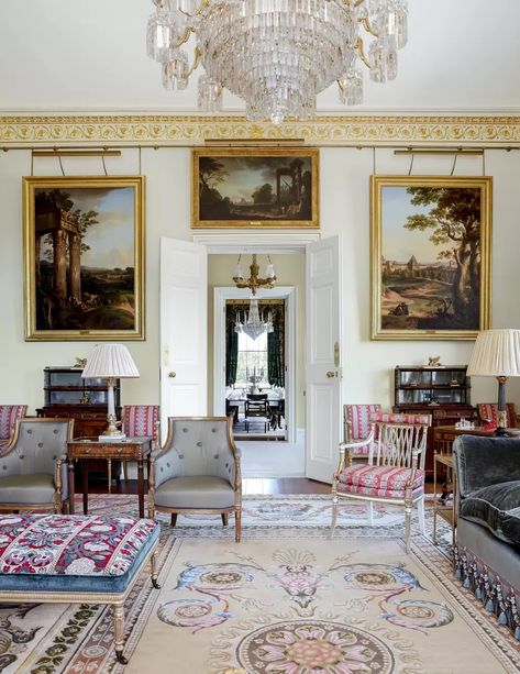 Pitshill House restored by Edward Bulmer. {A neo-classical idyll in the Sussex countryside with elegant interiors} | Cool Chic Style Fashion Pitshill House, Nottingham Cottage, English Mansion, Edward Bulmer, Trim Wall, Eagle Decor, Coast House, Drawing Rooms, Pool Pavilion