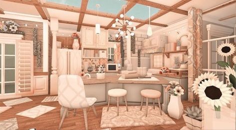 Bloxblug House, Cottage Core Bloxburg House, Bloxburg Inspiration, Bloxburg Cottage, Bloxburg Rooms, Bloxburg Interior, Bloxburg Clothes, Preppy House, Bloxburg Exterior