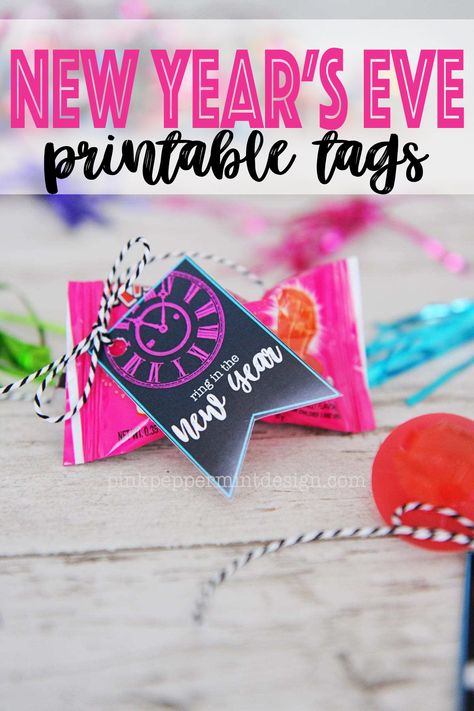 These cute free New Year's Eve printable tags are the perfect DIY party favor for your party guests. Print them out and pair with a ring pop. #PinkPeppermintDesign #NewYearsEve #PartyIdeas #NewYears #Printables Ring In The New Year Ring Pop, Kids Playing Games, New Years Eve Games, Candy Quotes, Eve Game, Sparkling Cider, Diy Party Favors, Ring Pop, New Year's Eve Party