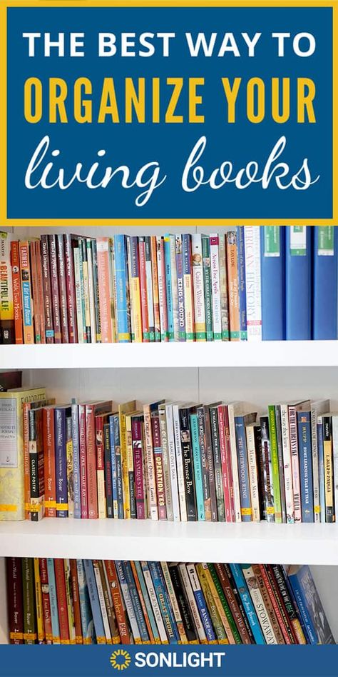 Organize Books, Lots Of Books, Library Organization, Homeschool Books, Homeschool Classroom, Living Books, Homeschool Life, Family Books, Multiplication For Kids