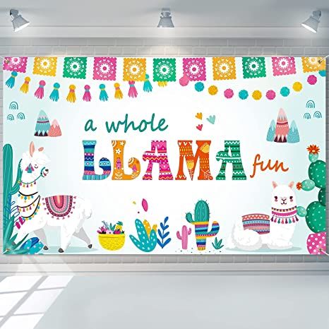 Amazon.com: Llama Backdrop a Whole Llama Fun Birthday Backdrop Cactus Mexican Theme Photography Background Fiesta Llama Party Birthday Decoration, Baby Shower Banner Cake Table Decors, 70.9 x 43.3 Inches : Home & Kitchen Theme Photography, Llama Party, Mexican Party Decorations, Birthday Photo Booths, Llama Birthday, Mexican Theme, Mexican Party Theme, Cake Table Decorations, Fiesta Decorations