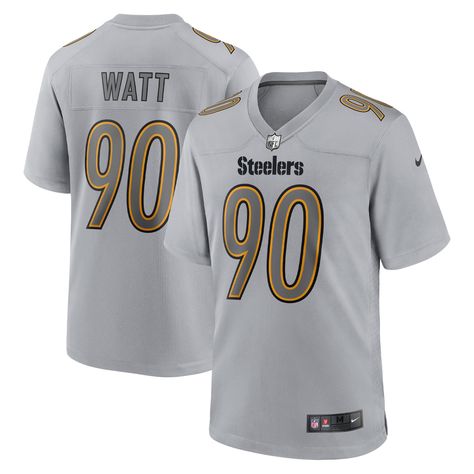 T.J. Watt Pittsburgh Steelers Nike Atmosphere Fashion Game Jersey - Gray Check more at https://anzstyle.com/product/nfl/pittsburgh-steelers/tj-watt-pittsburgh-steelers-nike-atmosphere-fashion-game-jersey-gray-7166/ Nfl Steelers, Deshaun Watson, Steelers Fan, Nfl Games, Game Jersey, Nike T, Gray Design, Football Fans, Pittsburgh Steelers