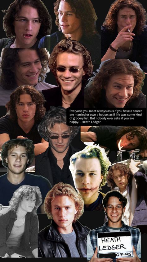 Heath Ledger, the sexiest man ever. Heath Ledger Smile, Matilda Ledger, Health Ledger, Joker Heath, 90s Men, Romantic Love Song, I Love You Baby, Heath Ledger, Hottest Guy Ever