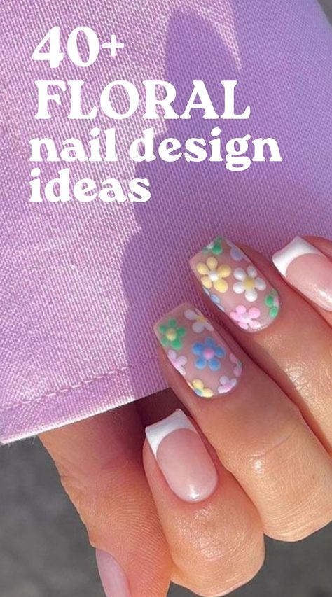 summer nail design ideas Feather Nail Designs, Floral Nail Design, Summer Nail Design Ideas, Short Nail Design, Daisy Nail Art, Sunflower Nails, Amazing Nails, Floral Nail Designs, Summer Manicure