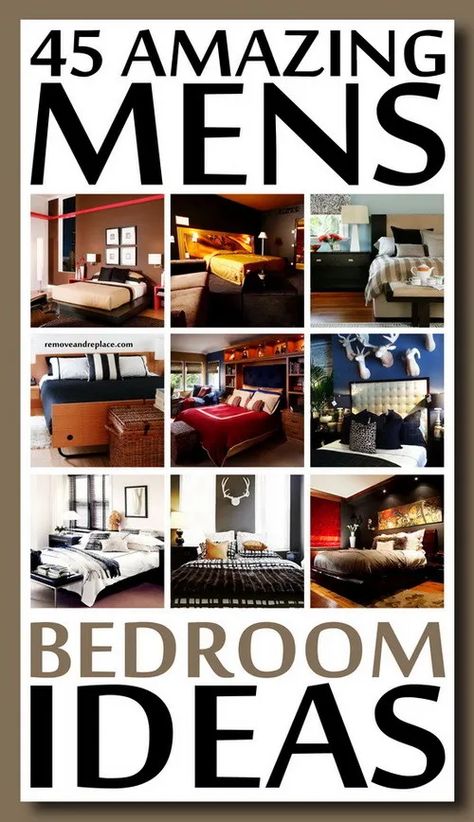 Decor For A Mans House, Manly Bathroom Ideas For Men, Masculine Bedroom Paint Ideas, Bedroom Wall Ideas For Men, Young Men’s Bedroom Ideas, Masculine Apartment Bedroom, Mancave Bedroom Ideas, Young Man Room Ideas, Men’s Bathroom Decor