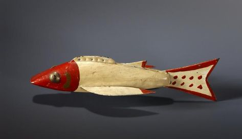 Fish Decoy | Smithsonian American Art Museum Spearing Decoys, Fish Decoys, Fish Wood Carving, Polymer Clay Fish, Old Fishing Lures, Fish Craft, Decoy Carving, Fish Designs, Bering Sea