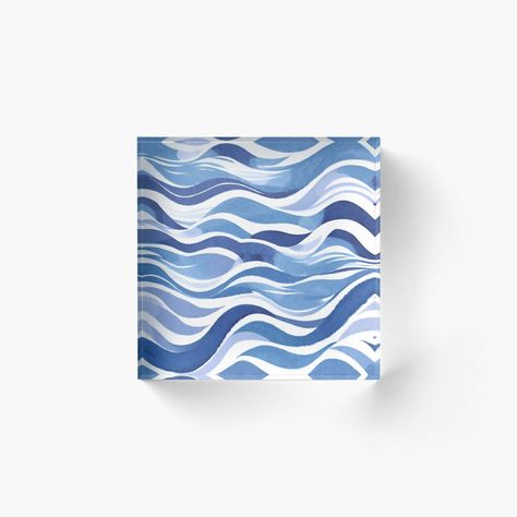 Get my art printed on awesome products. Support me at Redbubble #RBandME: https://www.redbubble.com/i/acrylic-block/Acrylic-Block-by-Tiawich/163086703.P5BX3?asc=u Minimalist Watercolor Painting, Minimalist Watercolor, Natural Styles, Blue Waves, Acrylic Block, Watercolor Painting, Print Making, Photo Printing, Relaxation