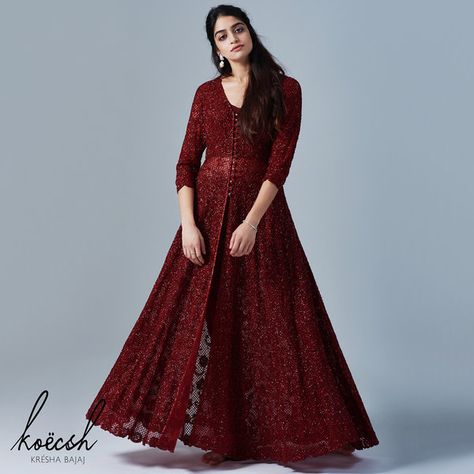 From Traditional to Stylish: Best Karva Chauth Outfit Ideas for Newlyweds | ShaadiSaga New Trendy Dresses Indian, Karva Chauth Outfits Suits, Trendy Dresses Indian, Karva Chauth Outfits, Anarkali Jacket, New Trendy Dresses, Diwali Dresses, Karva Chauth, Minimalistic Outfits