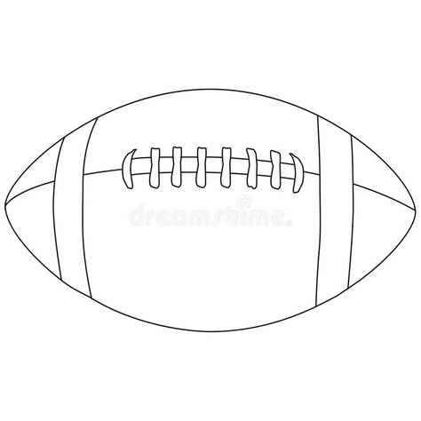 American Football Drawing Sketch, Football Outline Drawing, Football Simple Drawing, Football Ball Drawing, Football Drawing Easy, Drawing Of Football, American Football Drawing, Cookie Lettering, American Football Illustration