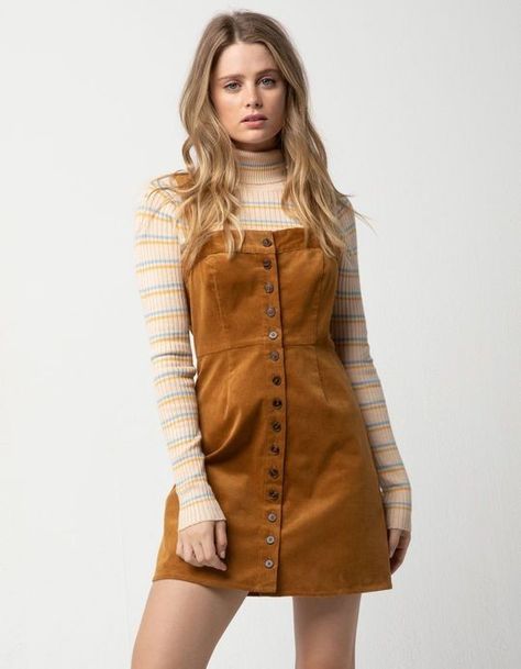 Brown Overall Dress, Corduroy Dress Outfit, Winter Goals, Camel Dress, Winter Sewing, Corduroy Overall, Overcoat Men, Corduroy Overall Dress, Lovely Fashion