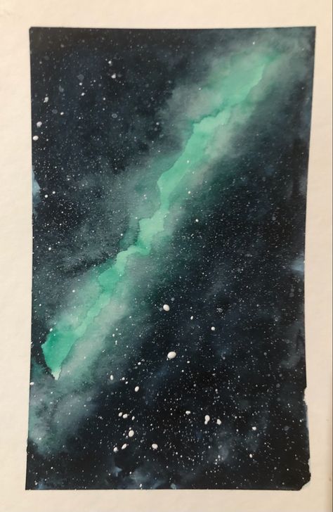 Galaxy Painting Easy Watercolor, Astronomy Painting Easy, Watercolor Art Space, Watercolor Space Painting, Universe Painting Easy, Universe Drawing Galaxies, Universe Painting Acrylic, Galaxy Painting Easy, Outer Space Watercolor